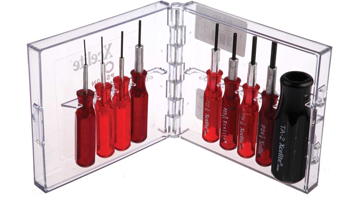 Weller Xcelite Hexagon Mini Screwdriver Set, 9-Piece