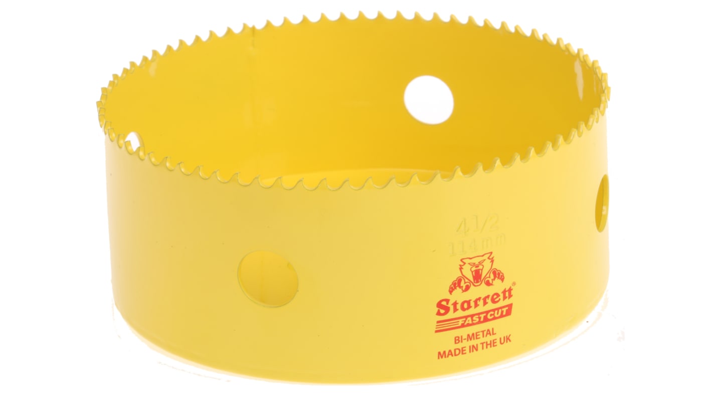 Scie cloche Starrett HSS 114mm, profondeur de coupe 38mm