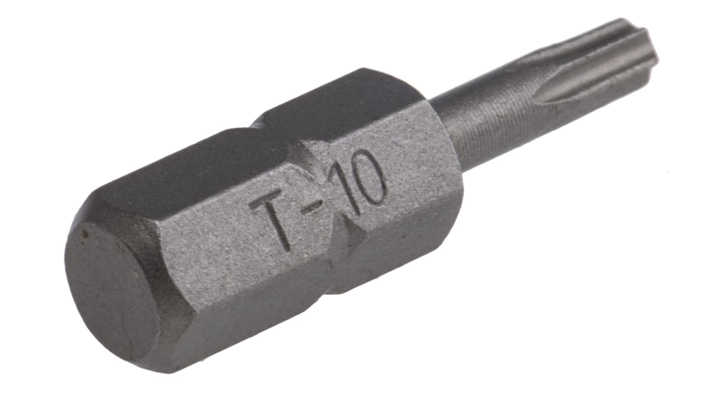 RS PRO T10 TORX® Schraubbit, Schraubeinsatz CrMo-Stahl, 25 mm