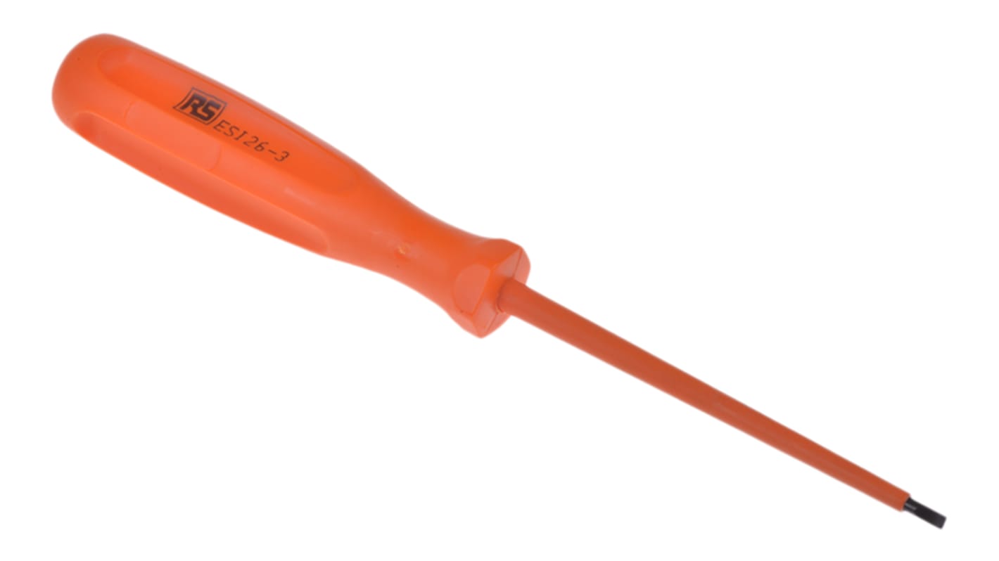 Sibille Factory Flat Screwdriver, 2 mm Tip, 70 mm Blade, VDE/1000V