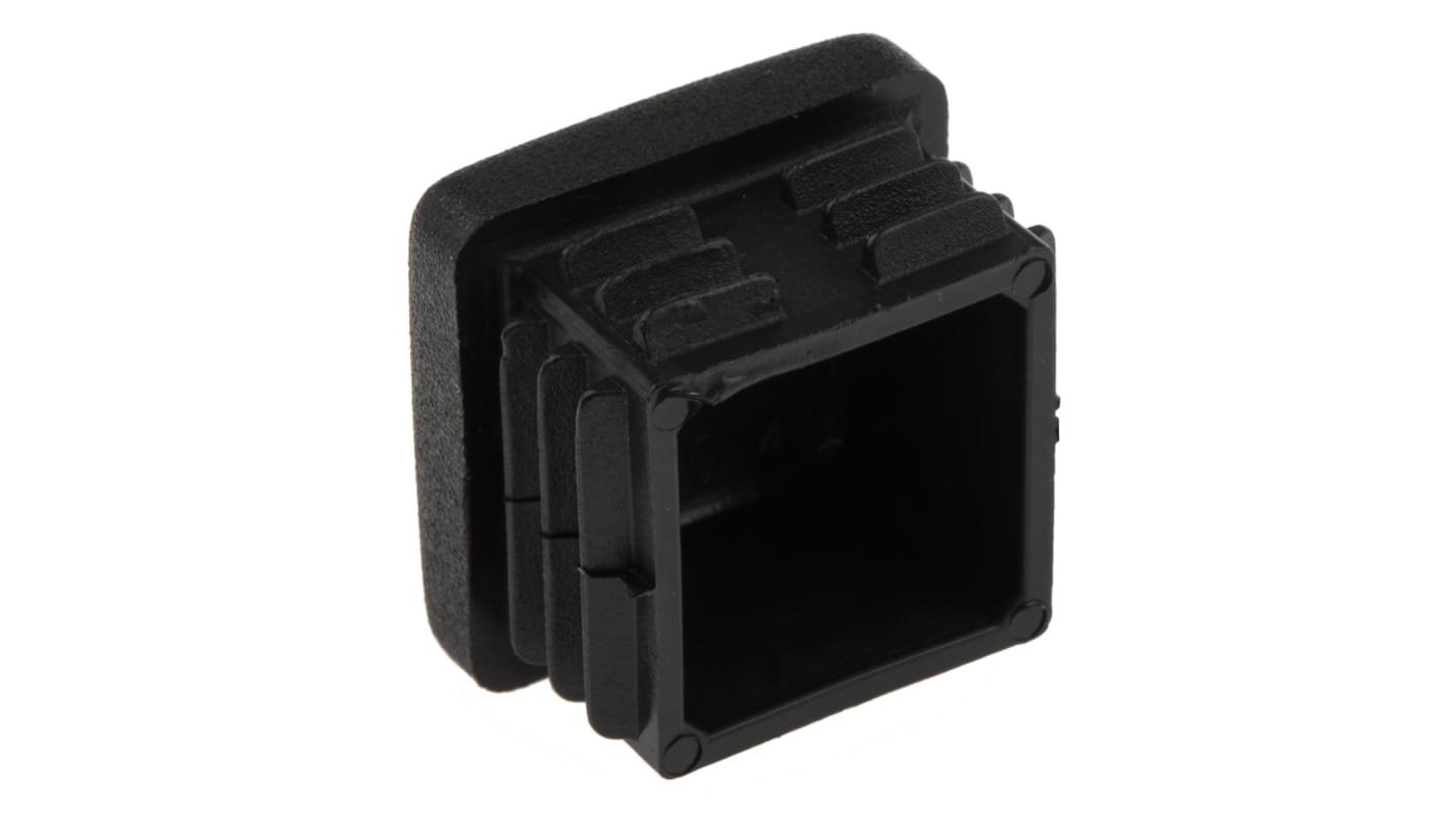 RS PRO Black Plastic Square End Cap, 25mm 25 mm Strut Profile