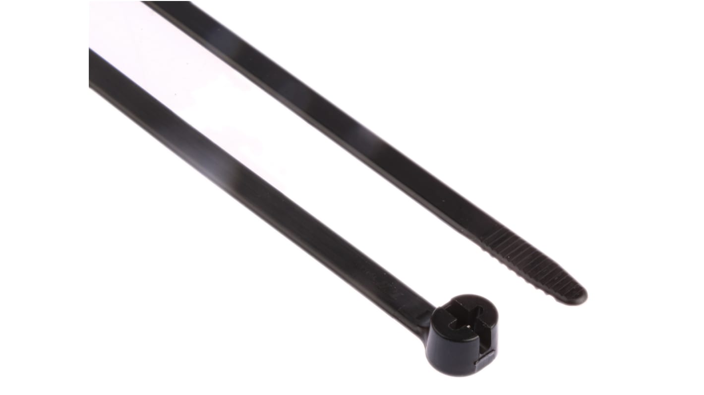 Thomas & Betts Cable Ties, 762mm x 7.6 mm, Black Nylon, Pk-50