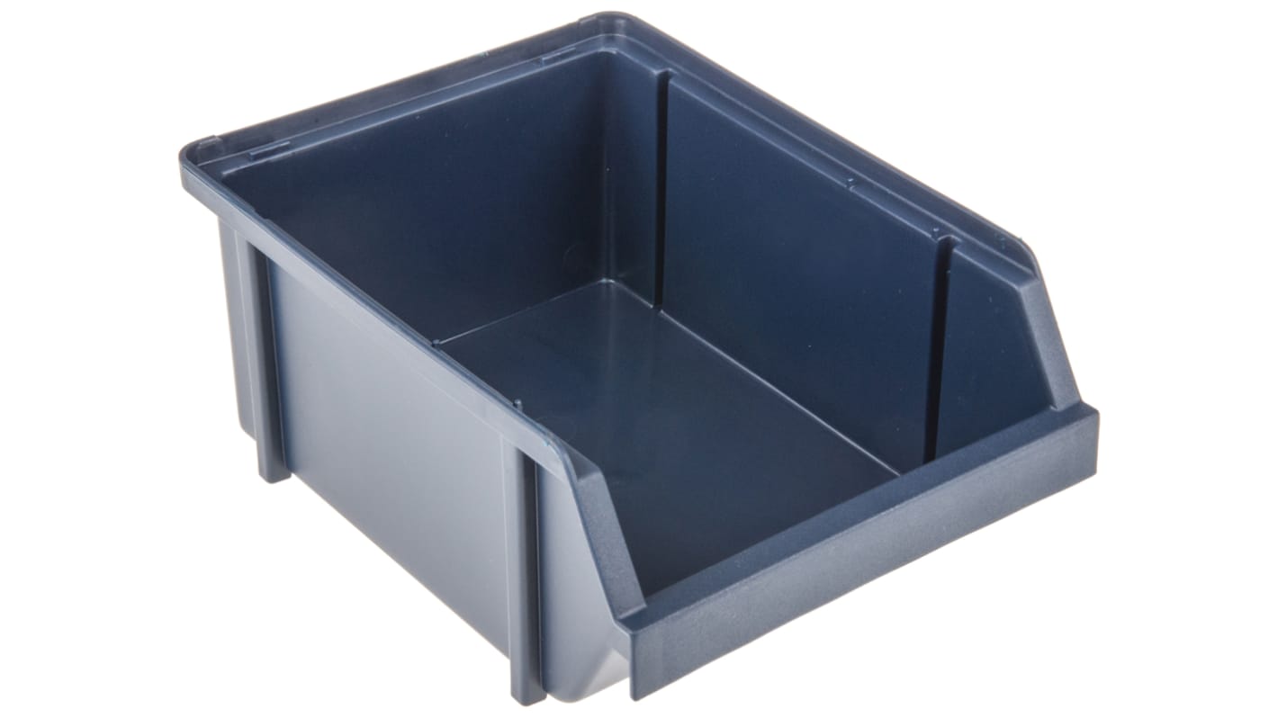 Bac de rangement Raaco Bleu en PP, 75mm x 125mm x 170mm