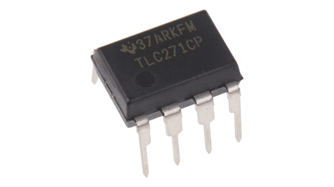 TLC271CP Texas Instruments, Op Amp, 1.7MHz, 5 → 15 V, 8-Pin PDIP