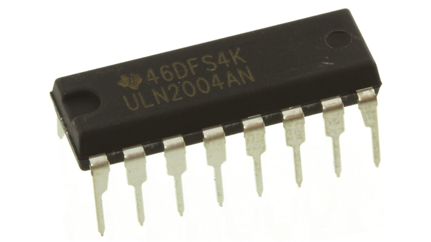 Transistor Darlington, ULN2004AN, NPN 500 mA, 50 V, PDIP, 16 pines Emisor común
