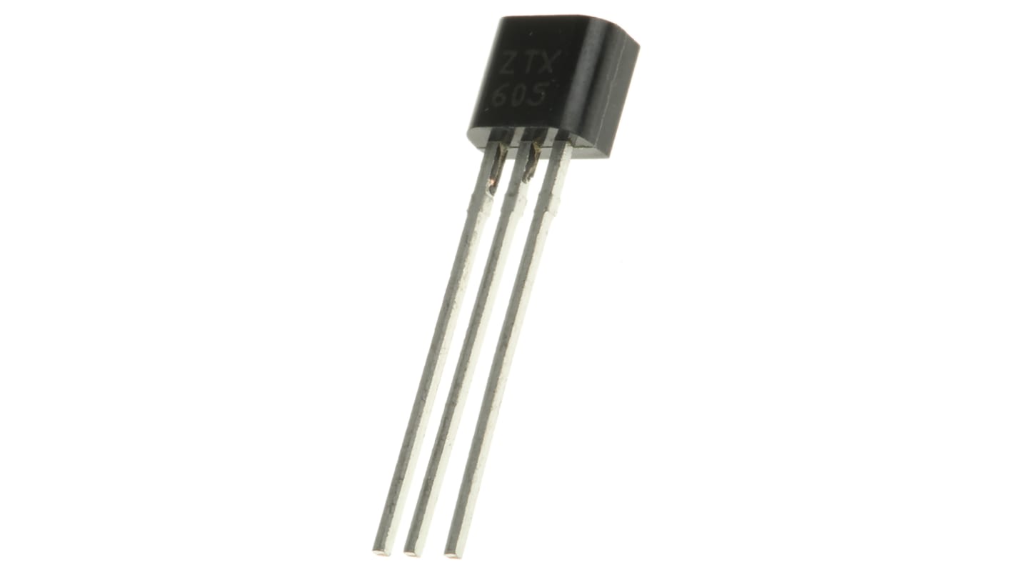 Diodes Inc ZTX605 NPN Darlington Transistor, 1 A 120 V HFE:500, 3-Pin E-Line