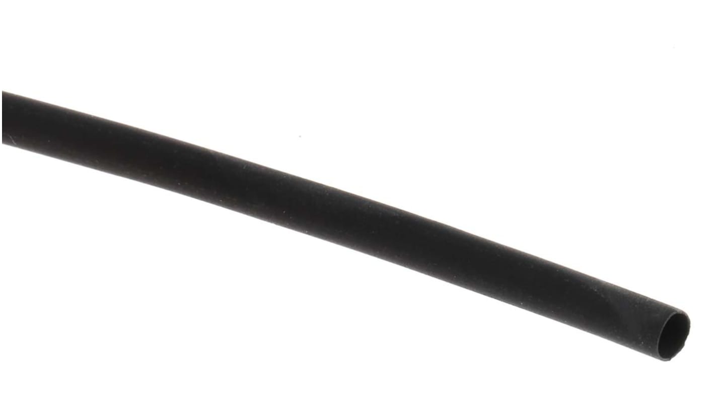 RS PRO Heat Shrink Tubing, Black 3.2mm Sleeve Dia. x 20m Length 2:1 Ratio