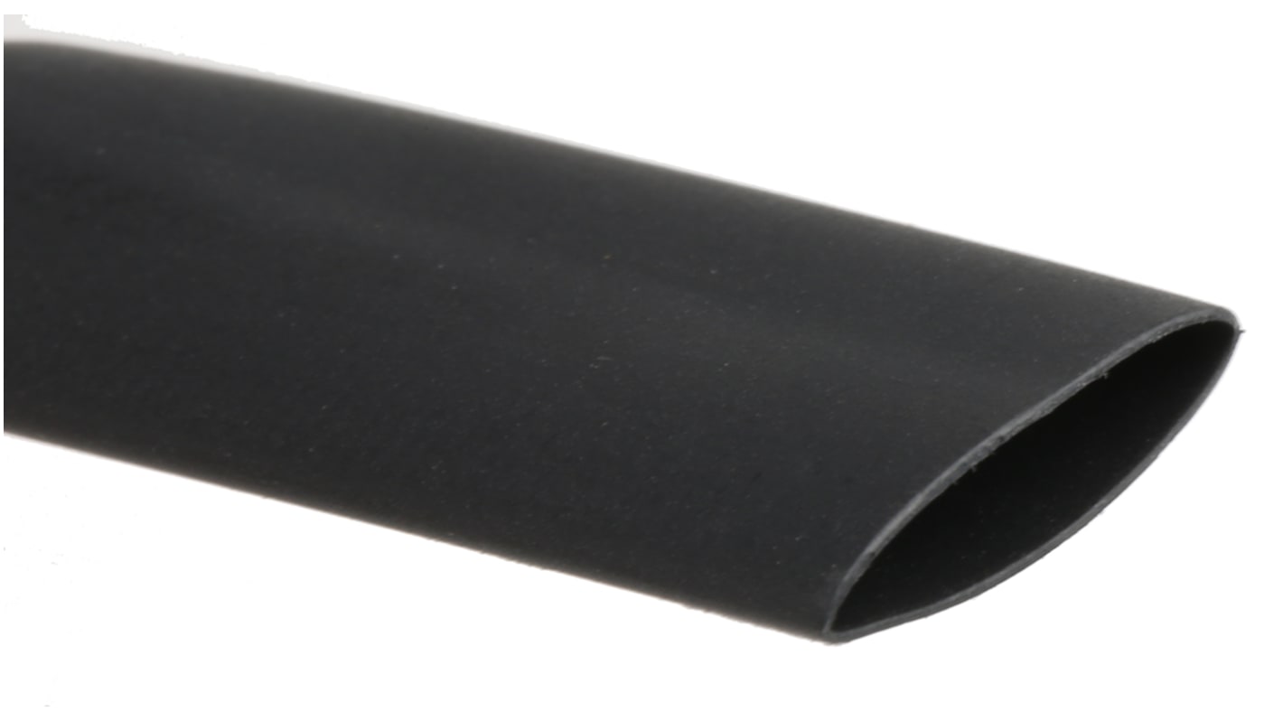 Tubo termorretráctil RS PRO de Poliolefina Negro, contracción 2:1, Ø 9.5mm, long. 12m