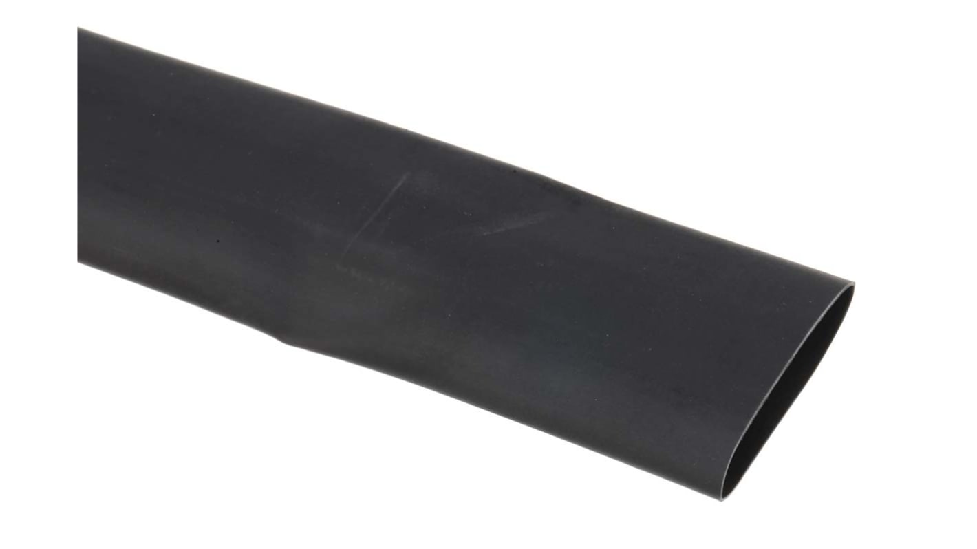 RS PRO Heat Shrink Tubing, Black 19.1mm Sleeve Dia. x 6m Length 2:1 Ratio