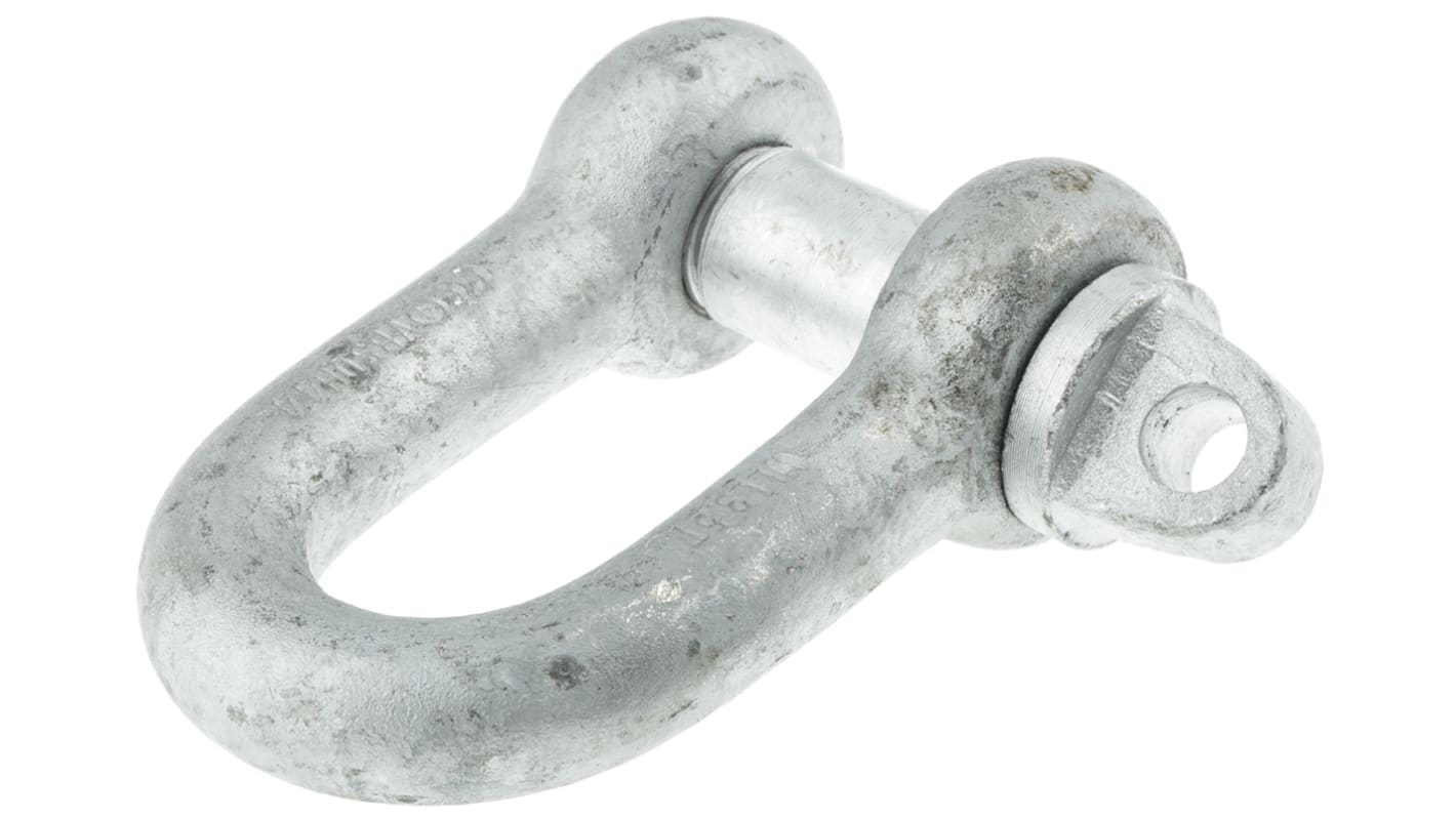 RS PRO D-Shackle, Zinc Plated Steel, 3.5t