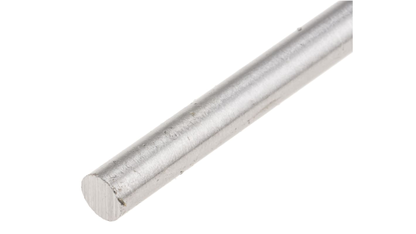 Tige Acier Argenté, diam. 1/4pouce, L 334mm