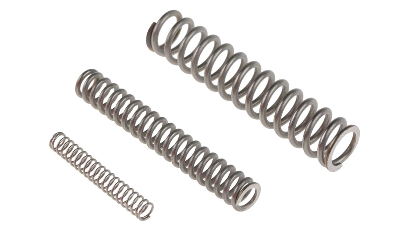 RS PRO Stainless Steel Compression Spring Kit, 180 Springs