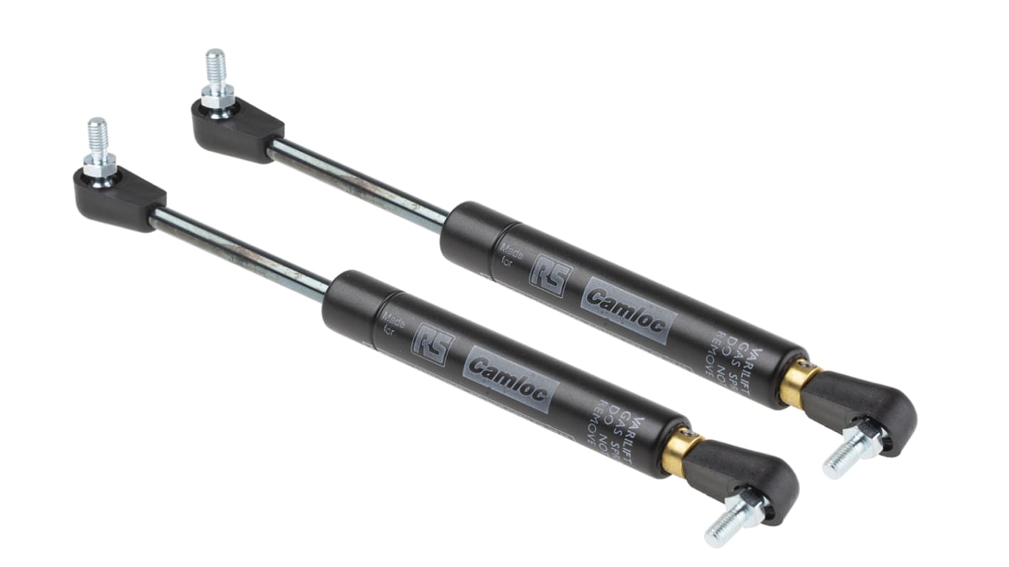 Camloc Steel Gas Strut, with Ball & Socket Joint, End Joint, 160mm Extended Length, 60mm Stroke Length