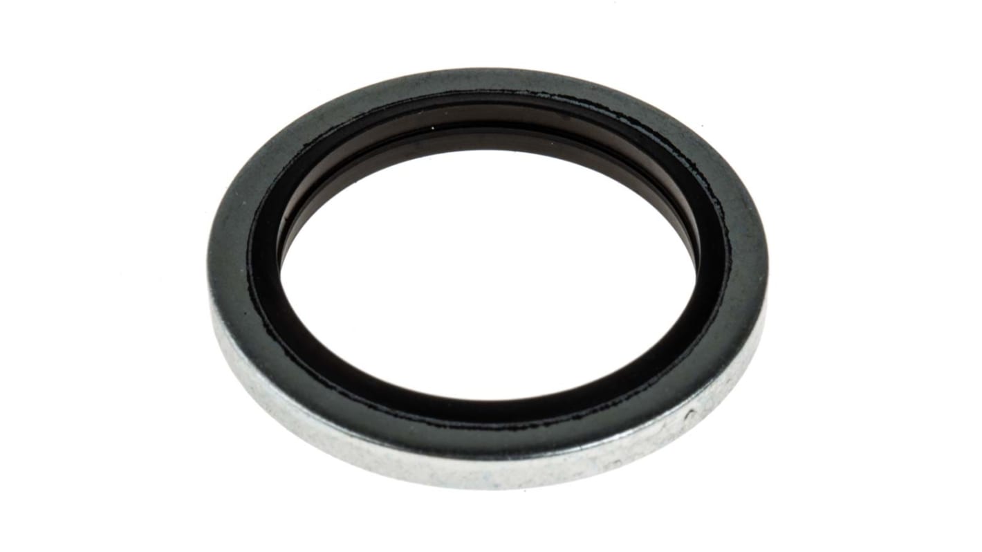 RS PRO Nitrile Rubber Bonded Washer, 21.54mm Bore, 28.58mm Outer Diameter
