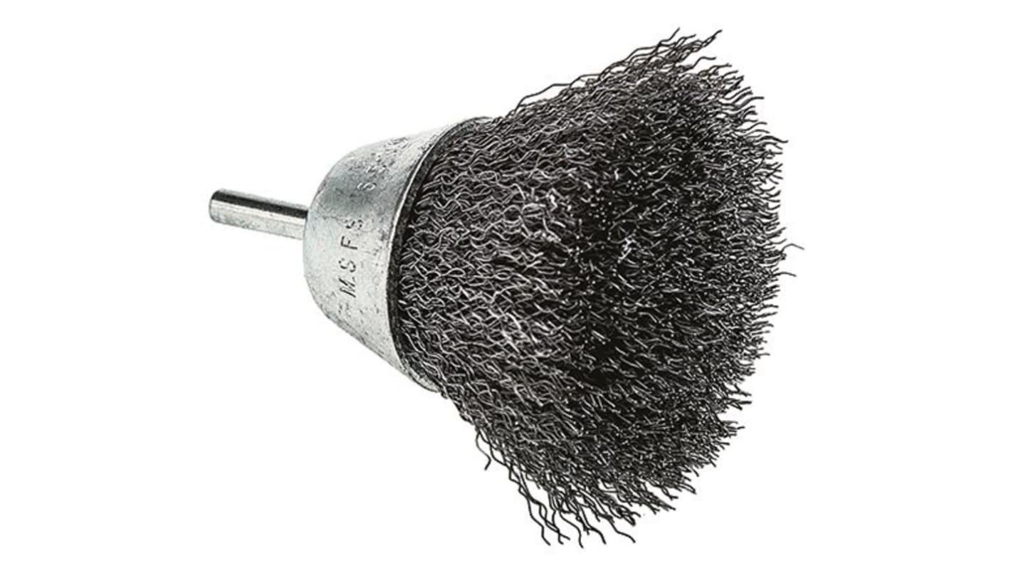 Brosse abrasive boisseau, 75mm, Acier, 6mm