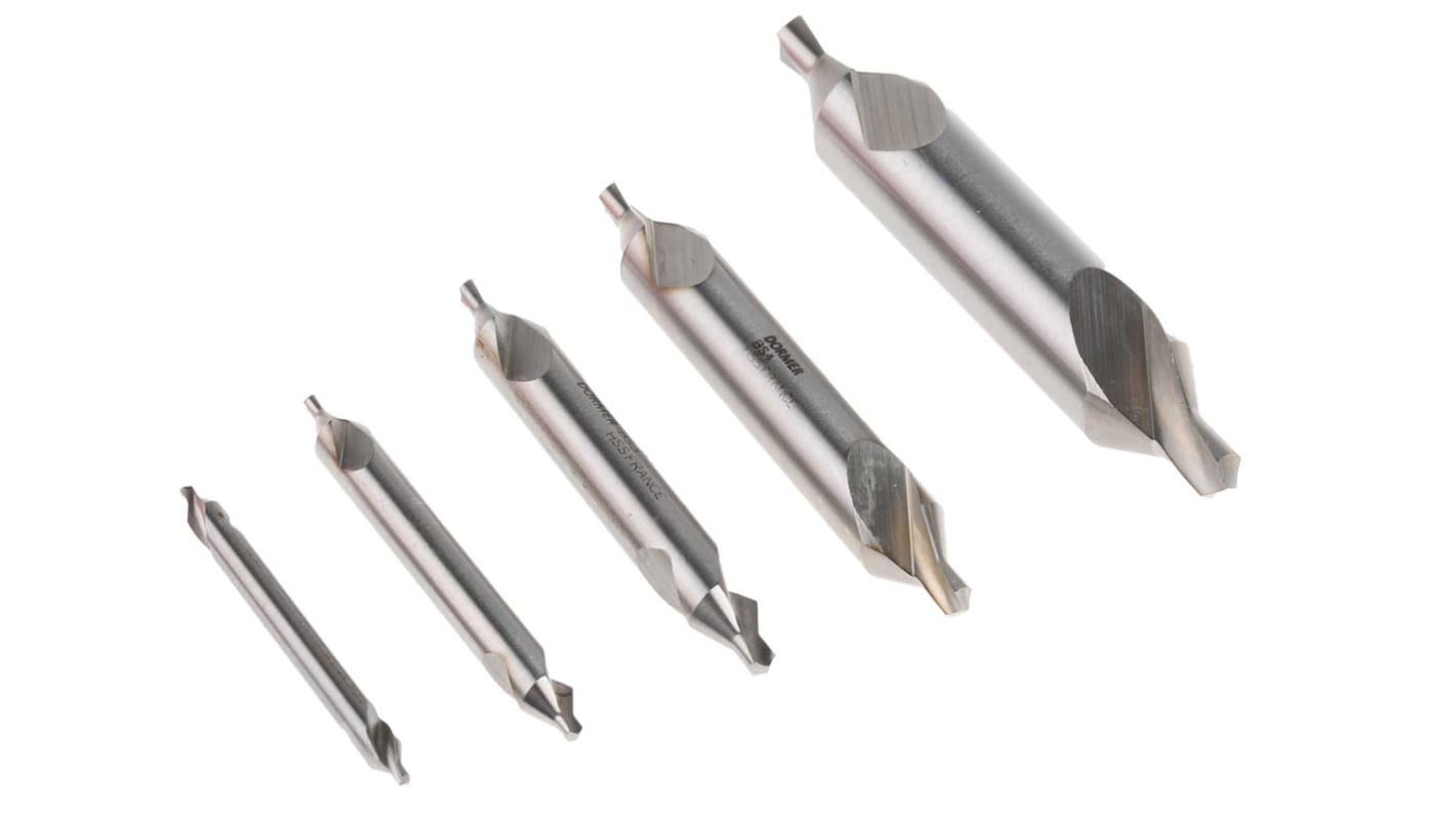 A296 Dormer 5Piece Twist Drill Bit Set for MultiMaterial, 2 1/2in