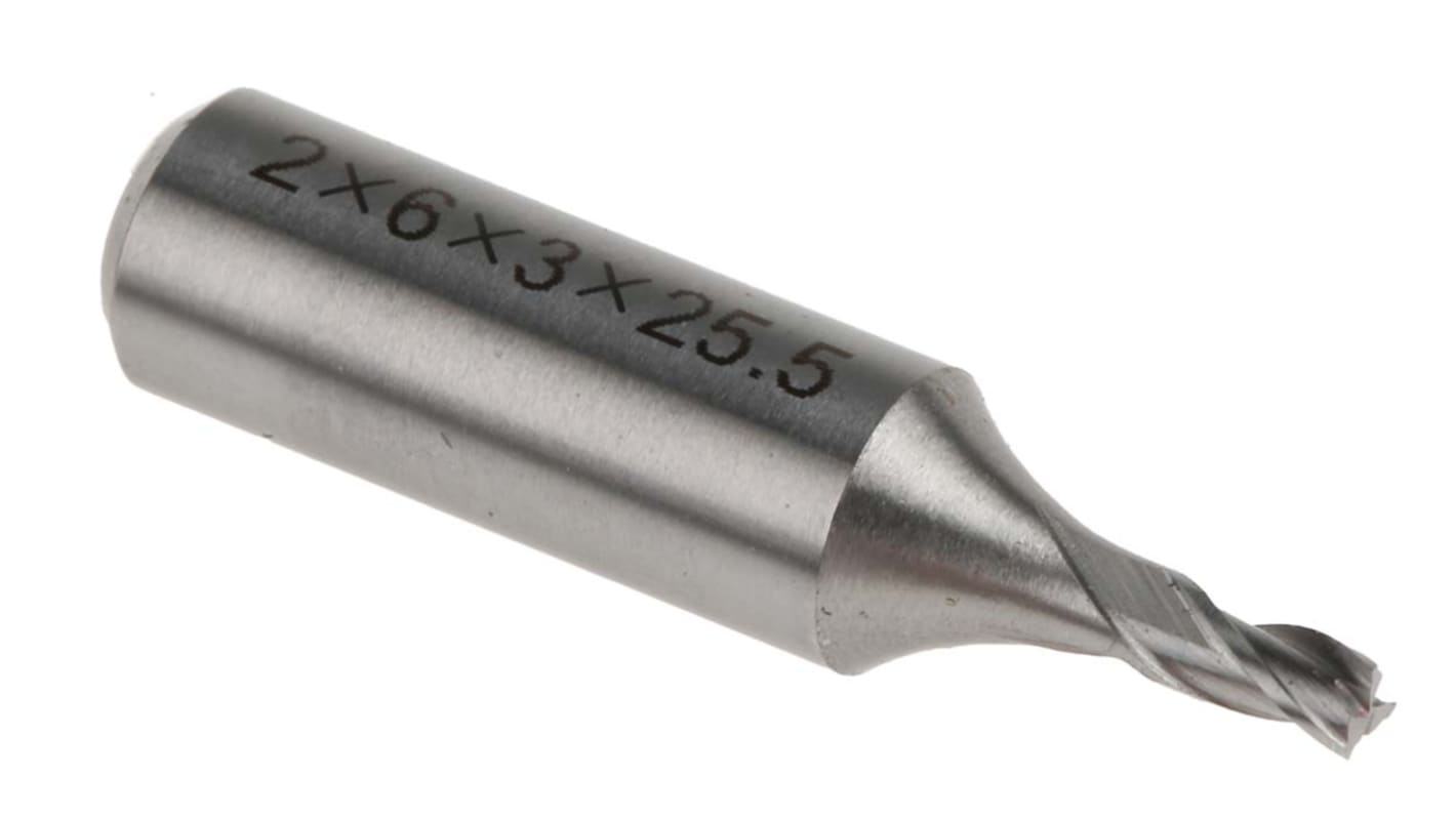 HSCo short series milling cutter,2mm dia