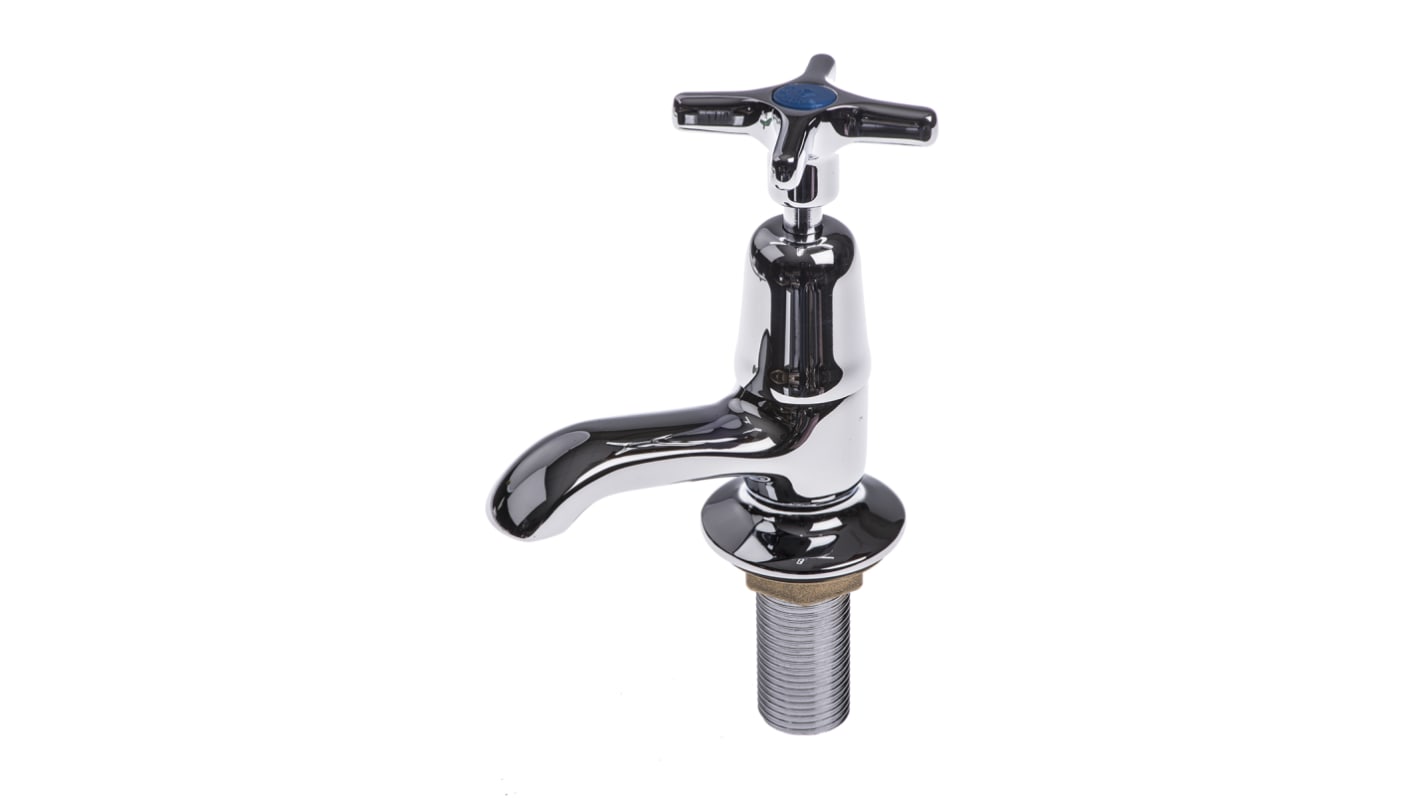 Pegler Yorkshire Chrome Plated Brass Twist Handle Cold Basin Tap, 1/2in