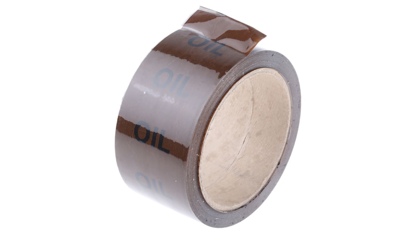 Páska na značení potrubí Hnědá, PP, vinyl, text: Oil 50mm x 33m RS PRO