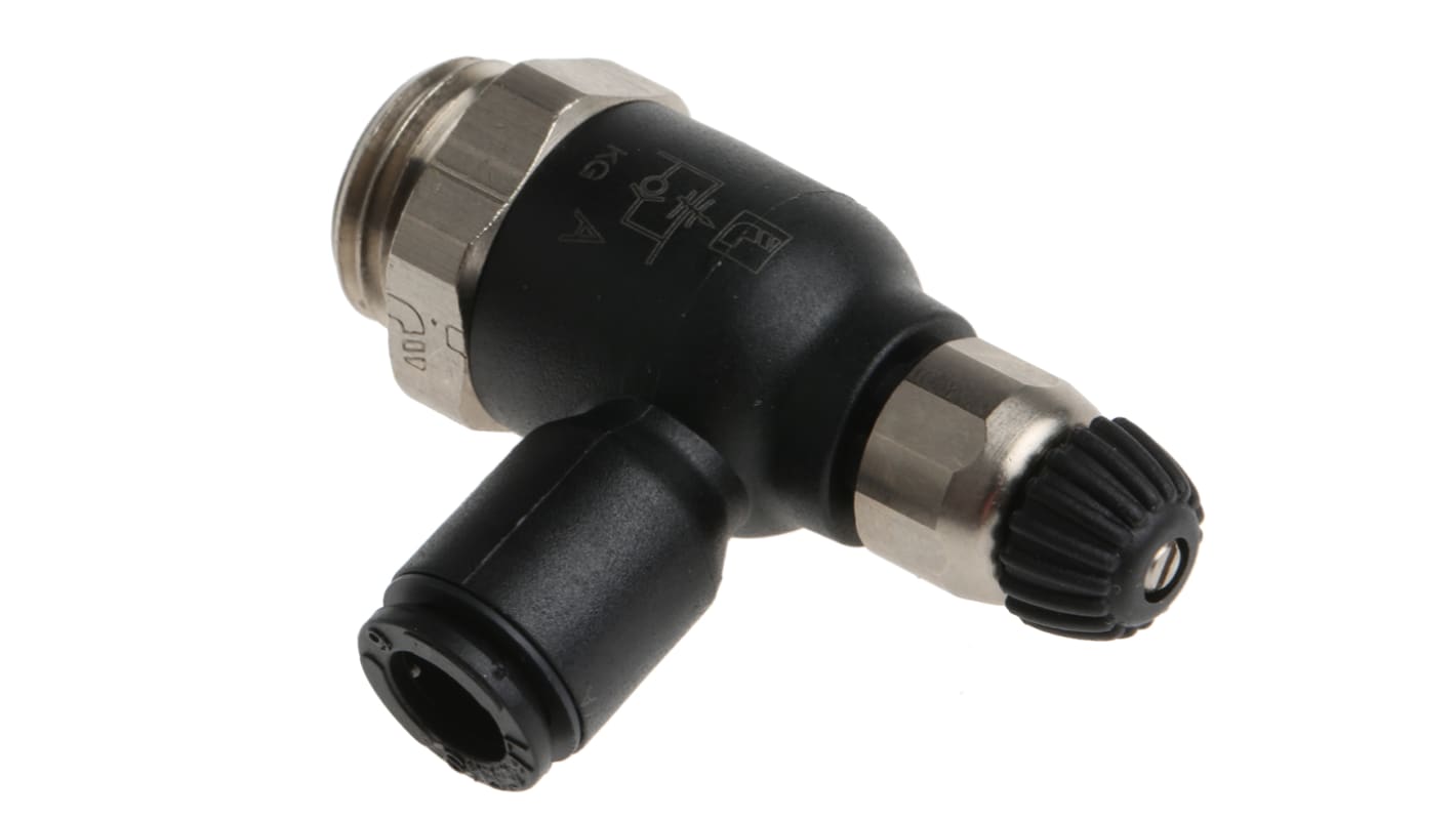 Legris 7060 Series Threaded Exhaust Regulator, G 1/4 Male Inlet Port x 6mm Tube Outlet Port