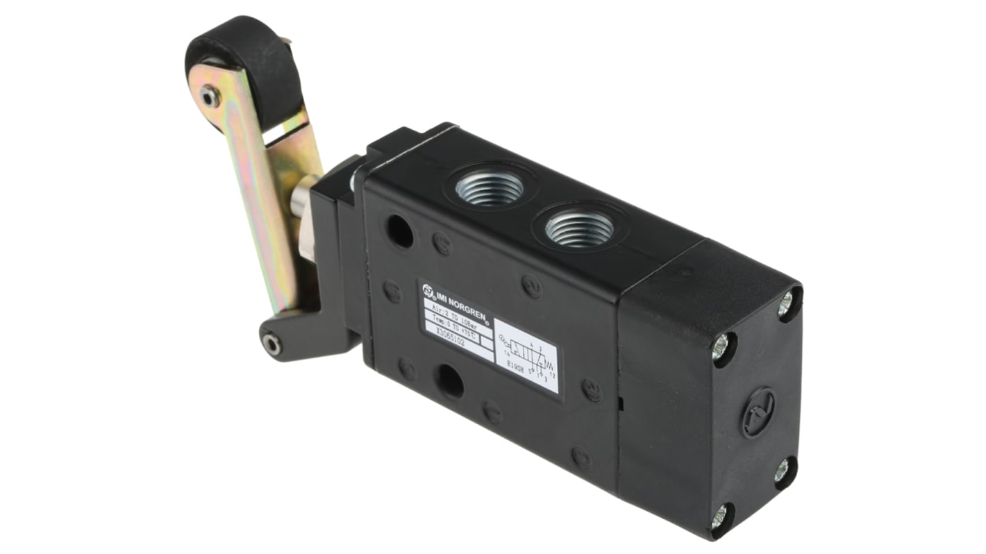 Roller 5/2 Pneumatic Manual Control Valve X30 Series, G 1/4, 1