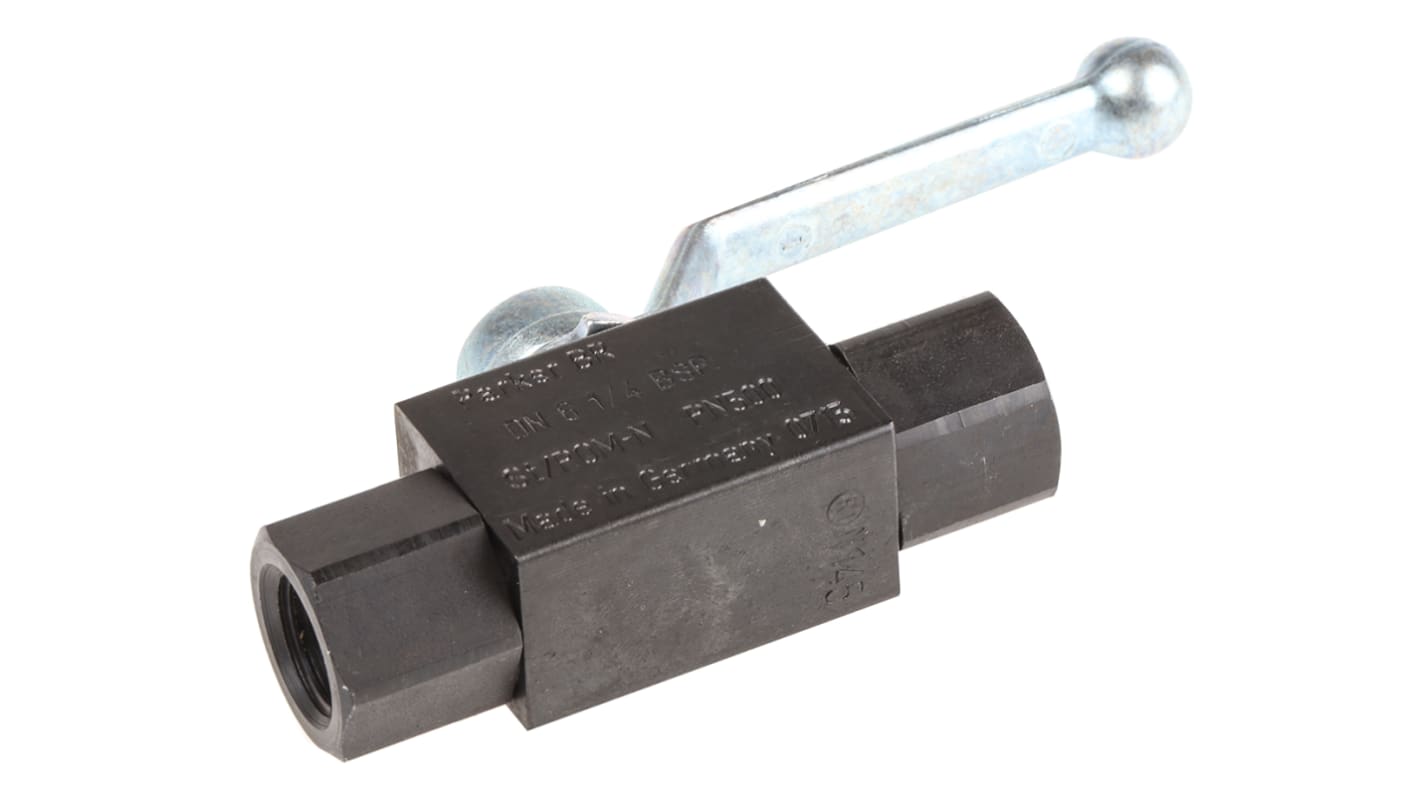 Parker Phosphated Steel Hydraulic Ball Valve, KH1/4CFX G 1/4