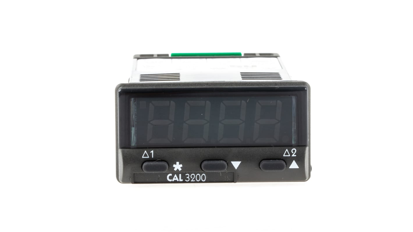 CAL 3200 PID Temperature Controller, 48 x 24 (1/32 DIN)mm, 2 Output Relay, 90 → 264 V ac Supply Voltage