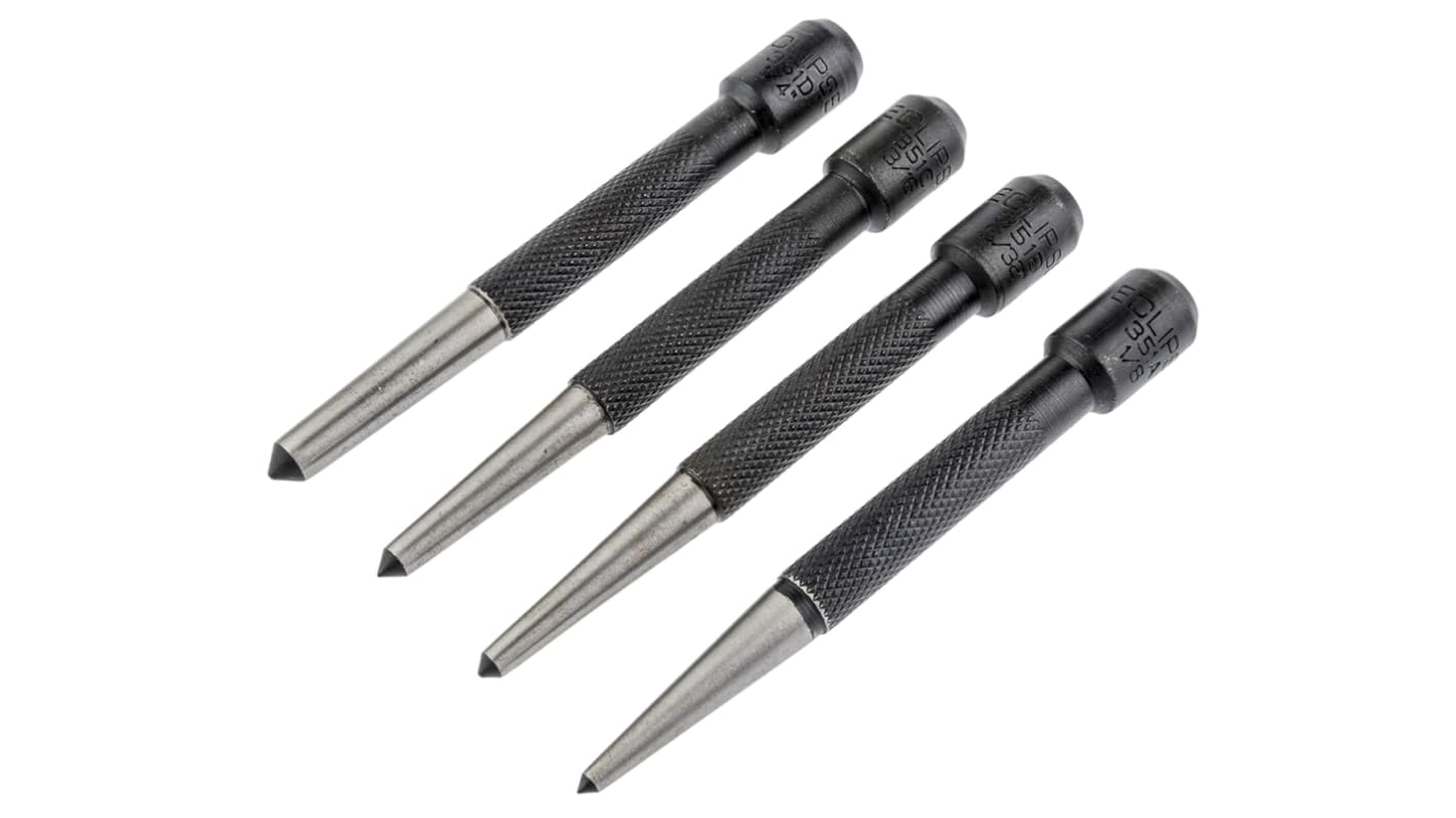 351WRS Eclipse 4Piece Punch Set, Centre Punch, 1/4 → 1/8 in Shank RS