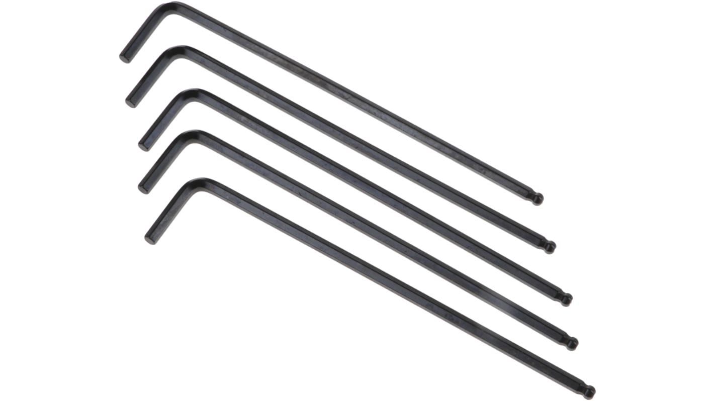 RS PRO 5 piece L Shape Metric Hex Key Set, 4mm RS