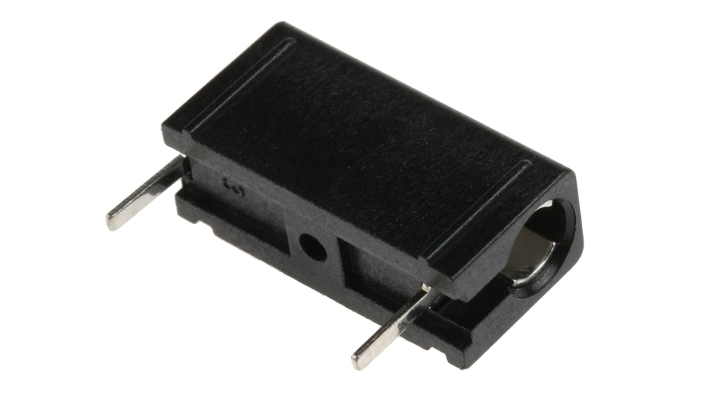 Conector hembra para pruebas Hembra, 16A, 60V dc, Contacto Estaño, Negro