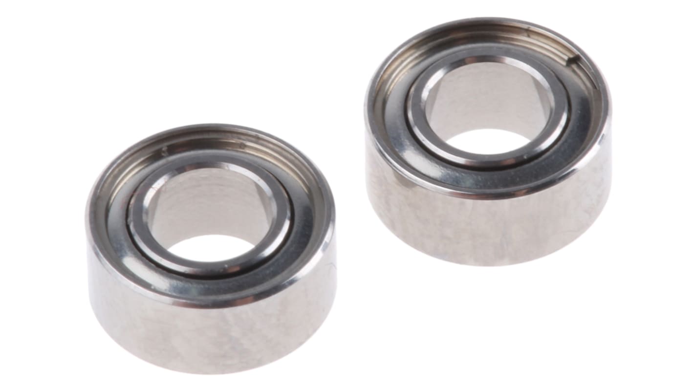 NMB DDRI-418ZZMTP24LY121 Double Row Deep Groove Ball Bearing- Both Sides Shielded 3.17mm I.D, 6.35mm O.D