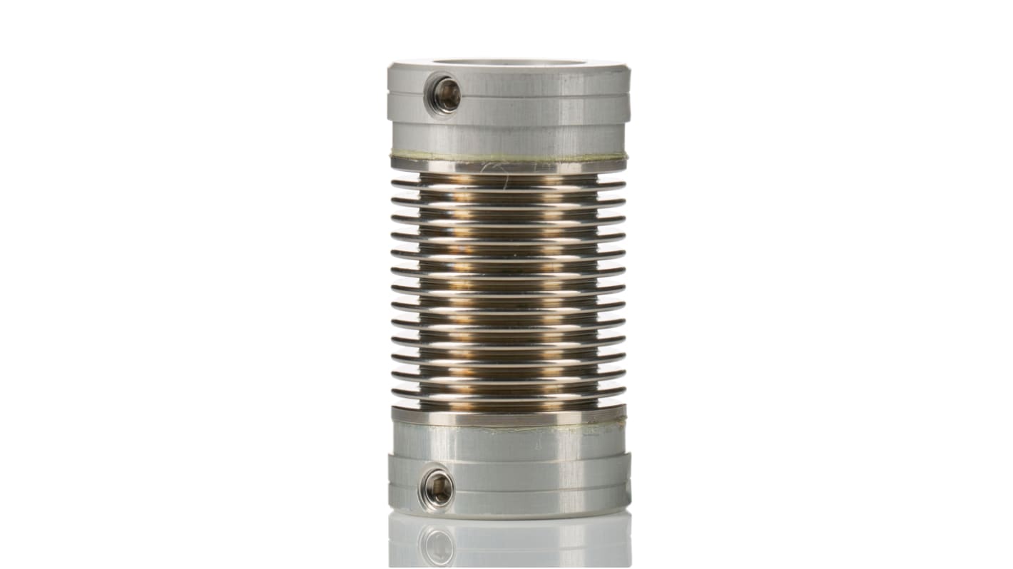 Acoplamiento de fuelle Huco, Ø de calibre 10mm, Ø exterior 17mm, long. 27mm, par 1.32Nm