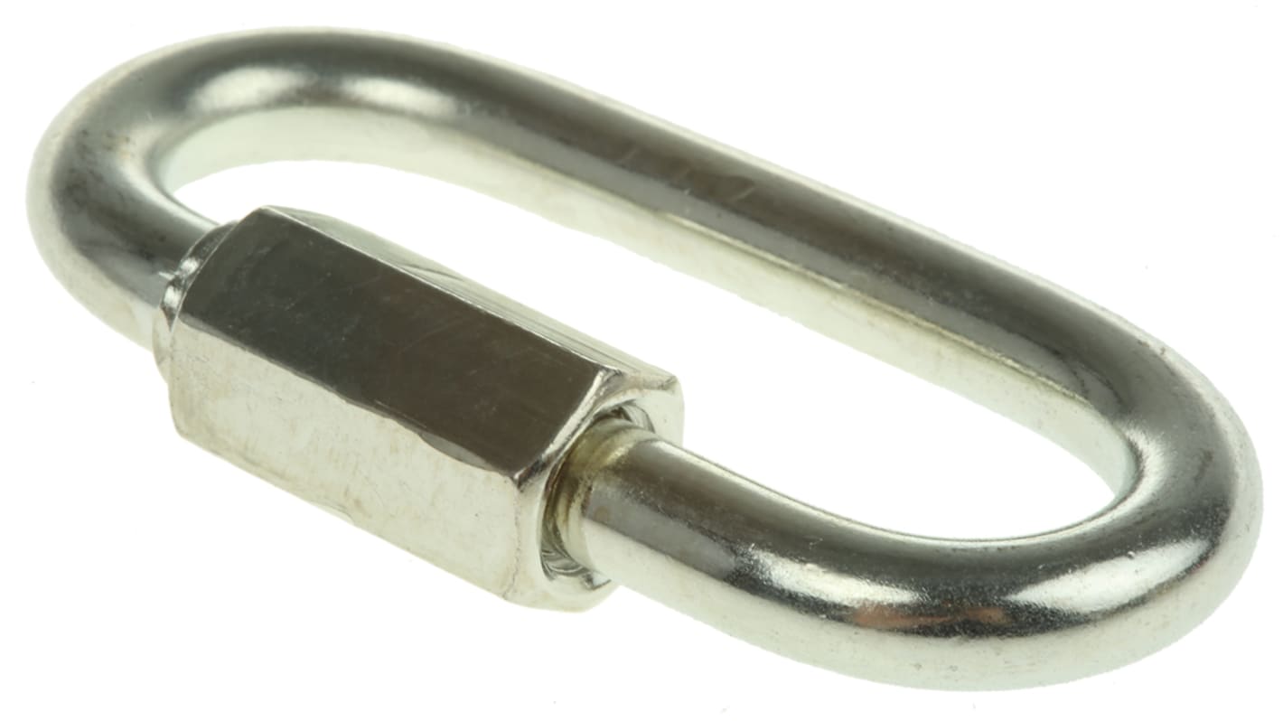 Maillon de chaîne, Acier Plaqué Zinc, dia. 7mm, longueur 68mm