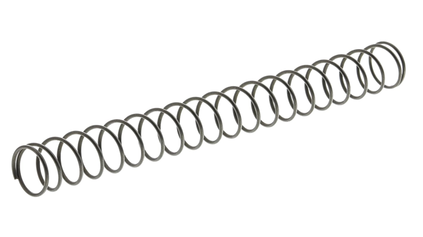 RS PRO Feder, Aussen ø 6.8mm, L. 65mm, Draht ø 0.5mm, 17.4mm, 0.14N/mm, 6.57N, Legierungsstahl,