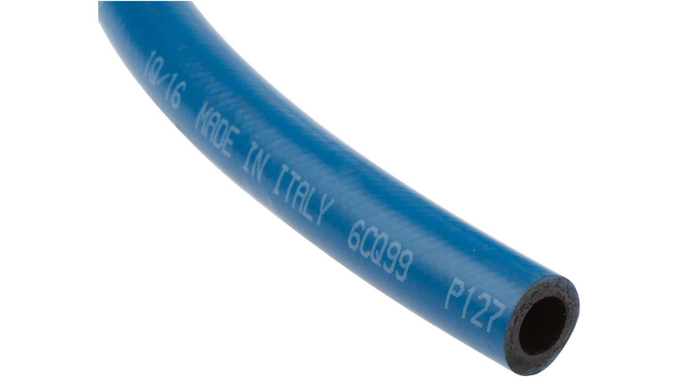 Parker 831 Druckluftrohr, Synthesekautschuk, verstärkt Blau, Innen-Ø 10mm / Außen 16mm x 5m bis 20 bar