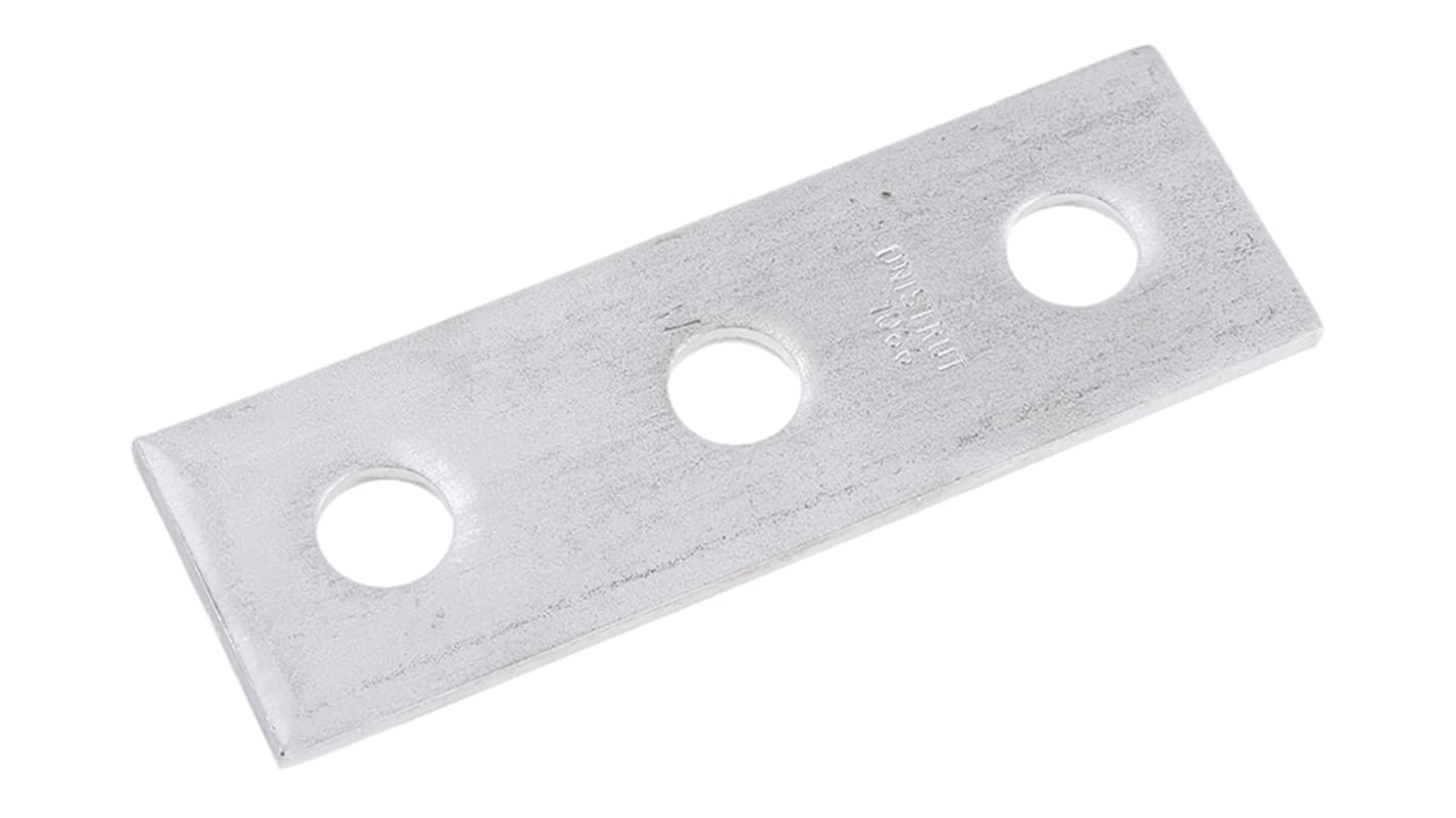 Unistrut Edelstahl Halter Rechteckig, 120 x 40mm, Bohrung Ø 14.3mm, 3 Löcher