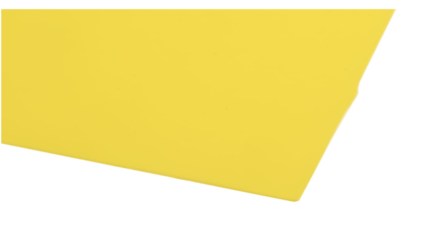 Yellow Polypropylene Plastic Shim, 457mm x 305mm x 0.51mm