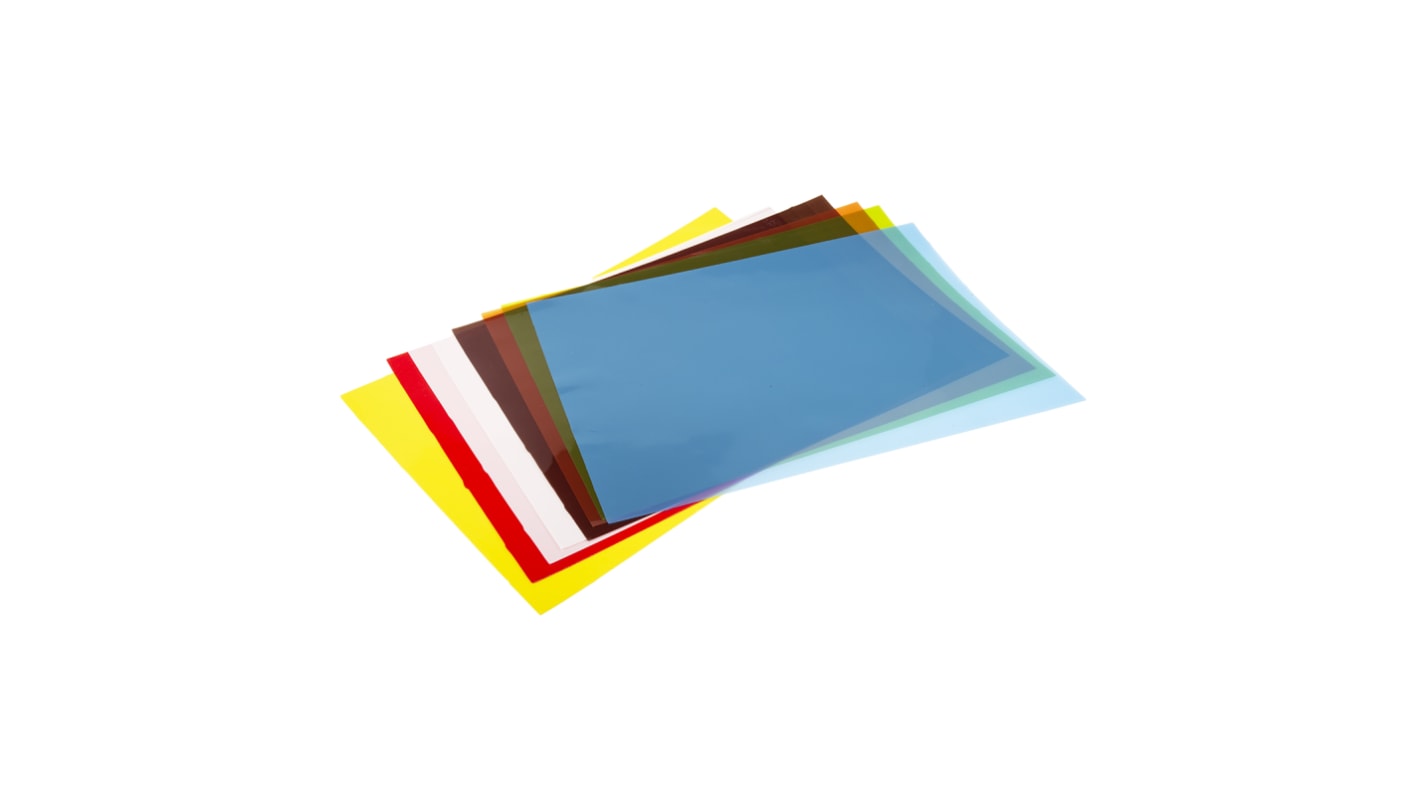 RS PRO Alátétlemez készlet Műanyag Fekete, kék, zöld, szürke, natúr, narancssárga, piros, sárga