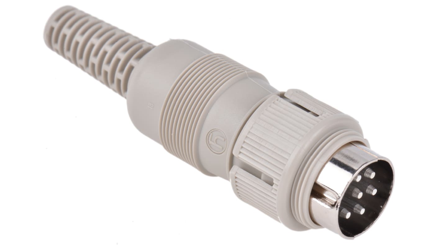 Hirschmann, MAS 6 Pole Din Plug, DIN 45322, 4A, 34 V ac/dc IP30, Screw Lock, Male, Cable Mount