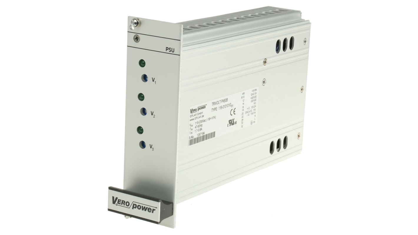 Fuente de alimentación conmutada Eplax serie PK, 5 V dc, ±12 → 15 V dc, 2 A, 6 A, 500mA, 60W, 3 salidas, Montaje