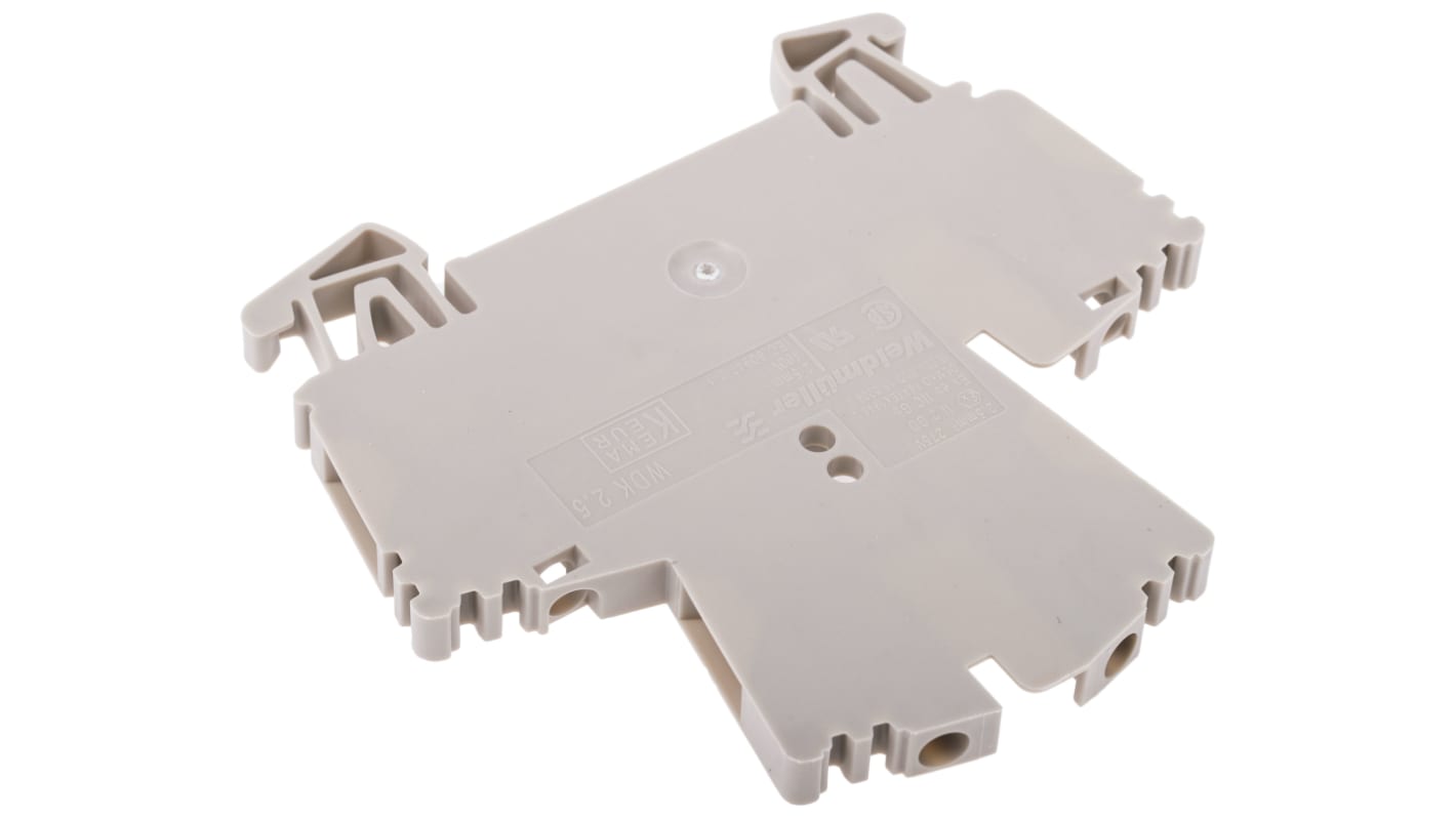 Bloc de jonction à deux étages Weidmuller WDK, 2.5mm², A visser, Beige foncé