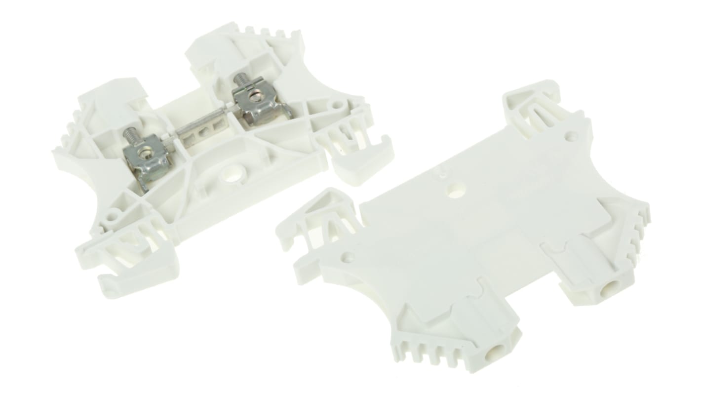 Weidmüller WDU Series White Feed Through Terminal Block, 2.5mm², Single-Level, Screw Termination, ATEX