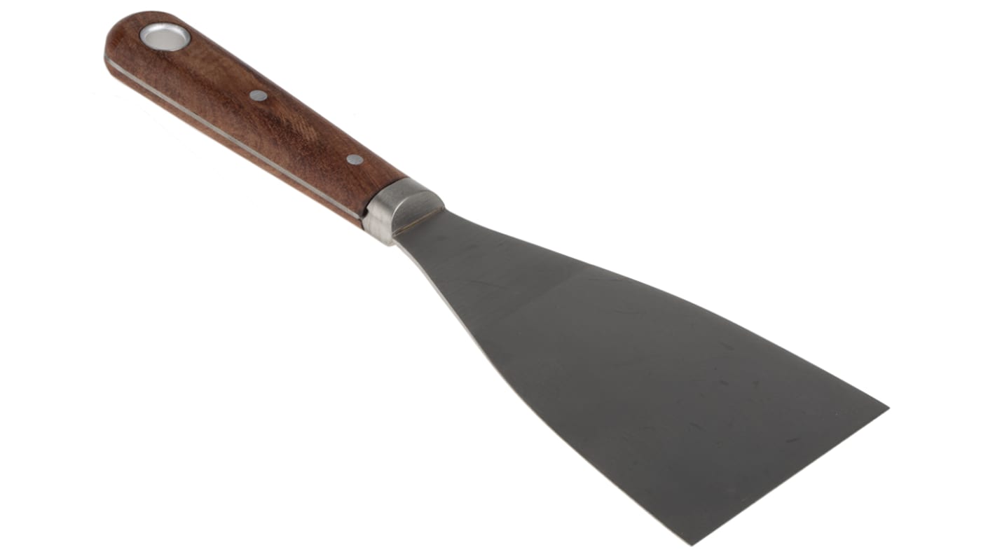 Wood 125 x 75 mm Putty Knife Scraper with Polished Blade