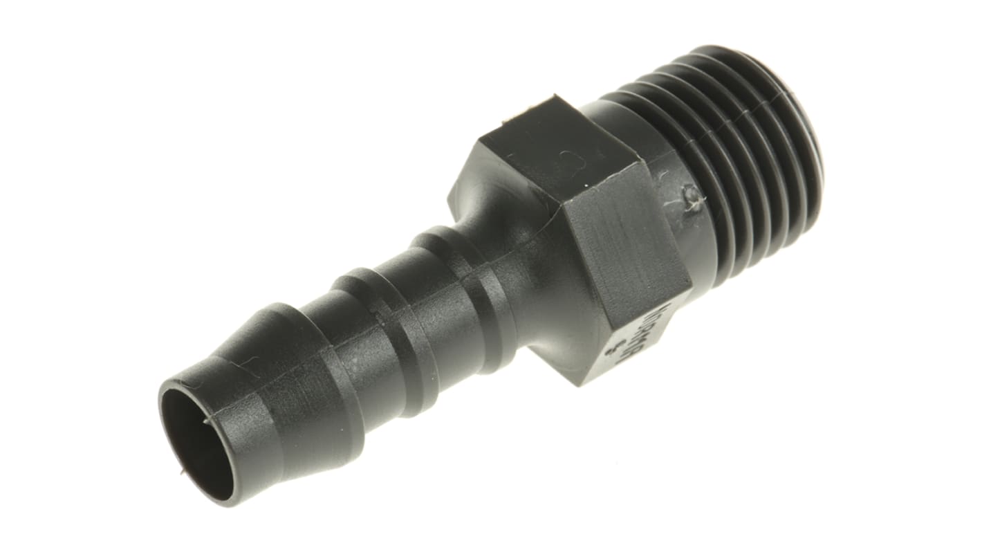 RS PRO Hose Connector, Straight Hose Tail Adaptor, BSP 1/4in 8mm ID