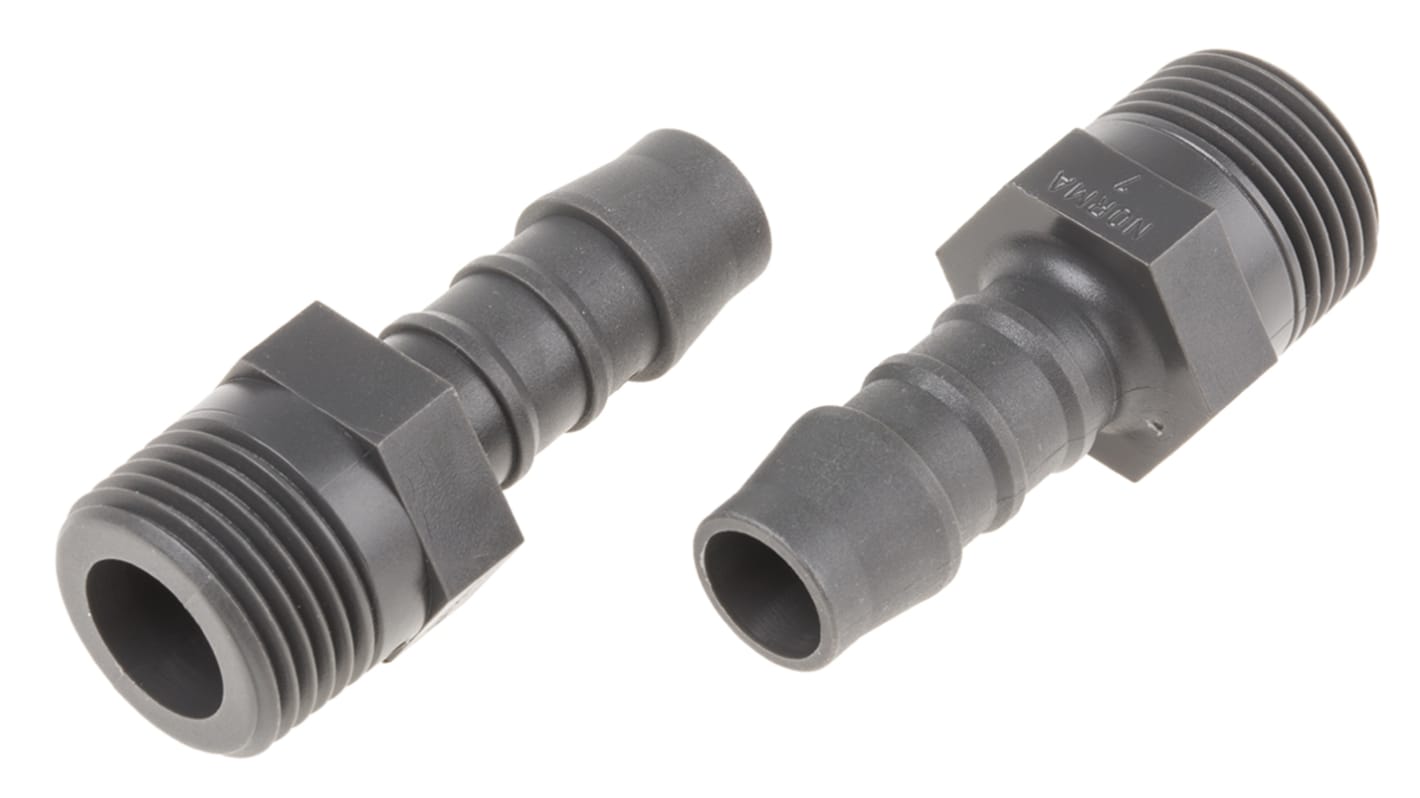 RS PRO Hose Connector, Straight Hose Tail Adaptor, BSP 3/8in 10mm ID