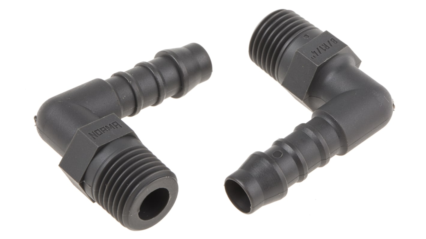 RS PRO Hose Connector, Elbow Hose Tail Adaptor, BSP 1/4in 8mm ID