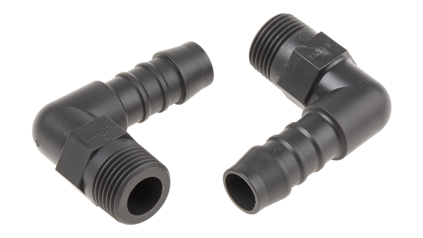 RS PRO Hose Connector, Elbow Hose Tail Adaptor, BSP 3/8in 12mm ID RS