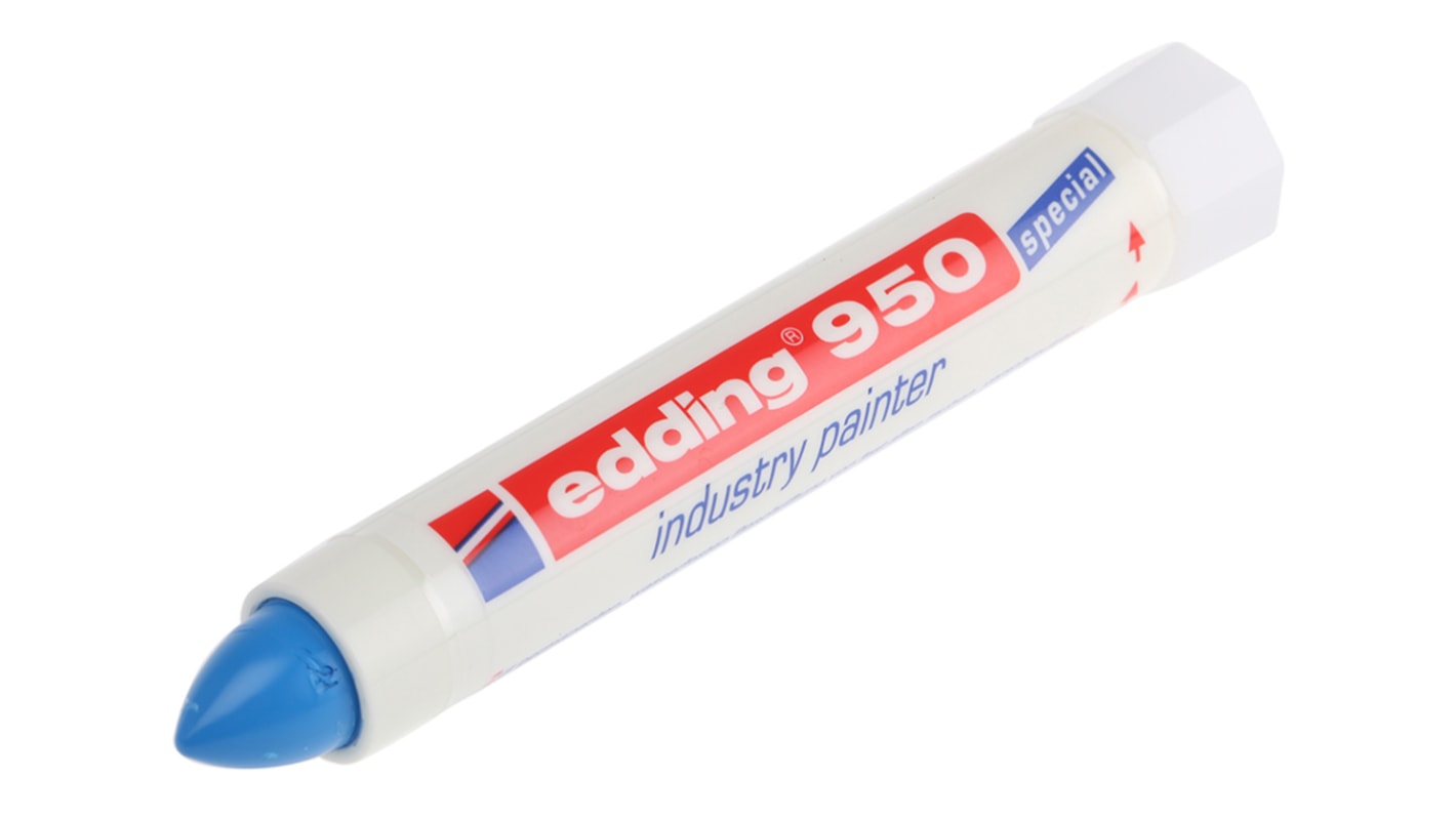 Edding Markierstift, Farbmarker, Permanentmarker, Breite, Blau, Spitzenform: Rund