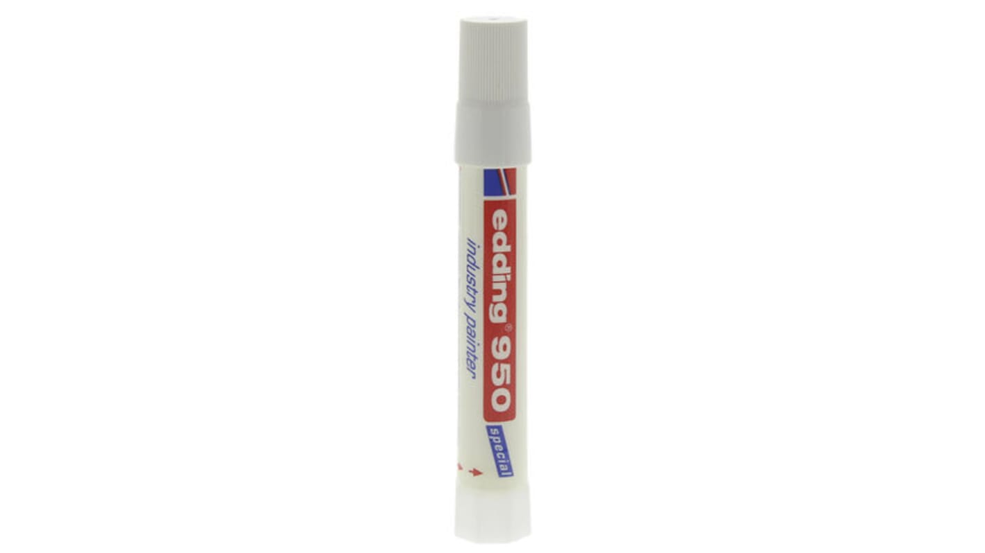 950049 Edding White 10mm Broad Tip Paint Marker Pen for use with Metal RS