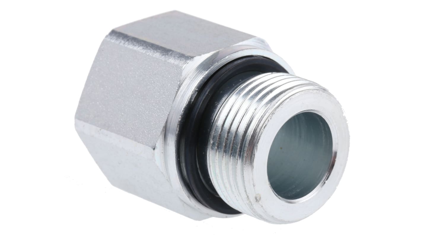 Parker Hydraulic Straight Threaded Reducer G 3/4 Male to G 1/2 Female, RI3/4EDX1/2CF